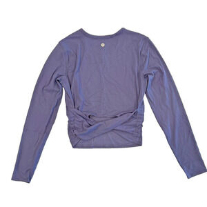 LULULEMON All It Takes Back-Twist Ribbed Long Sleeve Shirt Nightfall Size 6